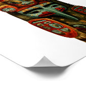 Indischer Totem-Pole-Spirituosen aus der amerikani Poster (Ecke)