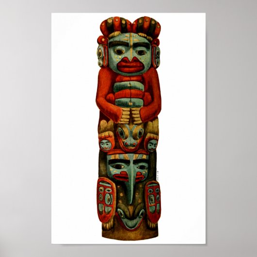 Indischer Totem-Pole-Spirituosen aus der amerikani Poster (Vorne)