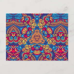 Indischer Traum Kaleidoskop Postkarte