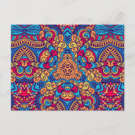 Indischer Traum Kaleidoskop Postkarte