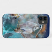 Indischer Träumer und ethnischer Stammeswolf Case-Mate iPhone Hülle (Rückseite (Horizontal))