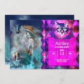 Indischer Träumer und ethnischer Stammeswolf Einladung (Vorne/Hinten)