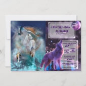 Indischer Träumer und ethnischer Stammeswolf Einladung (Vorderseite)