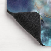 Indischer Träumer und ethnischer Stammeswolf Mousepad (Ecke)