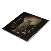 Indischer Traumfänger mit Eule und Pferden Fliese (Seite)