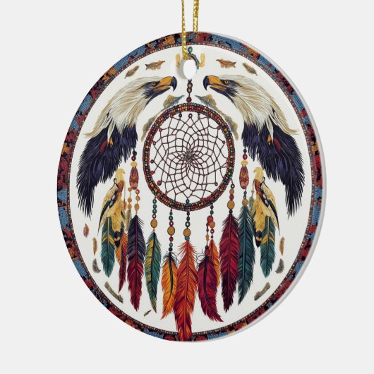 Indischer Traumfecht der Träume Keramik Ornament (Links)