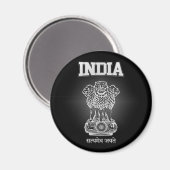 Indischer Wappen Magnet (Vorderseite/Rückseite)