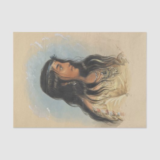 Indischer Wasserfarbenstamm der Frauen Seidenpapier (Vorderseite)