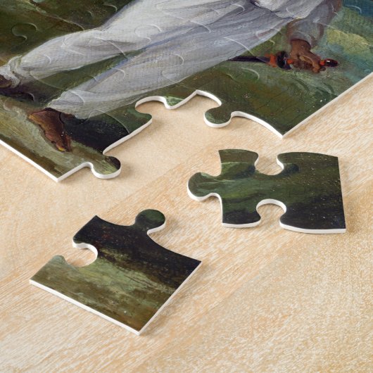 Indischer Westmann der Farbe, Carib Wom verweisend Puzzle (Seite)