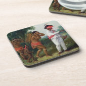 Indischer Westmann der Farbe, Carib Wom verweisend Untersetzer (Linke Seite)