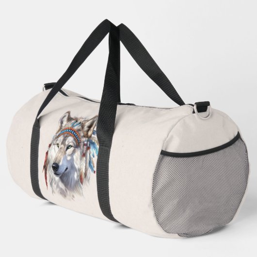 Indischer Wolf Duffel Bag Duffle Bag (Rechte Ecke)