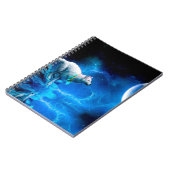 Indischer Wolf und Vollmond Notizblock (Linke Seite)