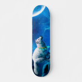 Indischer Wolf und Vollmond Skateboard (Vorne)