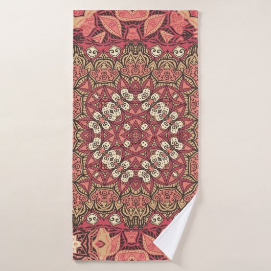 Indisches abstraktes Medaillonmuster. Boho und Sin Badehandtuch (Badehandtuch)