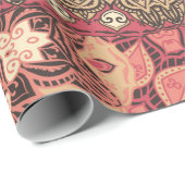 Indisches abstraktes Medaillonmuster. Boho und Sin Geschenkpapier (Rolleneckpunkt)