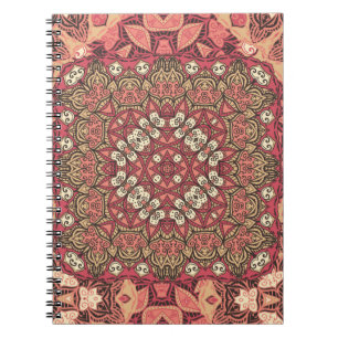 Indisches abstraktes Medaillonmuster. Boho und Sin Notizblock