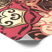 Indisches abstraktes Medaillonmuster. Boho und Sin Poster (Ecke)