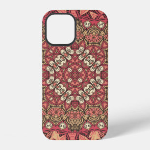 Indisches abstraktes Medaillonmuster. Boho und Zig iPhone 12 Hülle