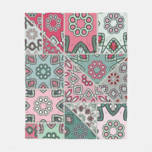 Indisches arabisches Patchwork-Quilt Vintage Fleecedecke