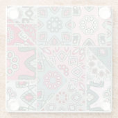 Indisches arabisches Patchwork-Quilt Vintage Glasuntersetzer (Rückseite)