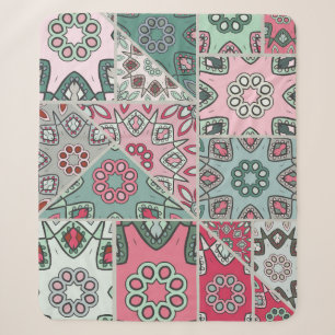 Indisches arabisches Patchwork-Quilt Vintage Sherpadecke