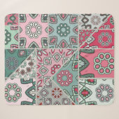 Indisches arabisches Patchwork-Quilt Vintage Sherpadecke (Vorderseite (Horizontal))