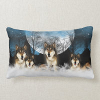 Indisches Art-Wolf-Kissen