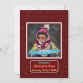 Indisches Baby Image "Annaprashan" Einladung (Rückseite)