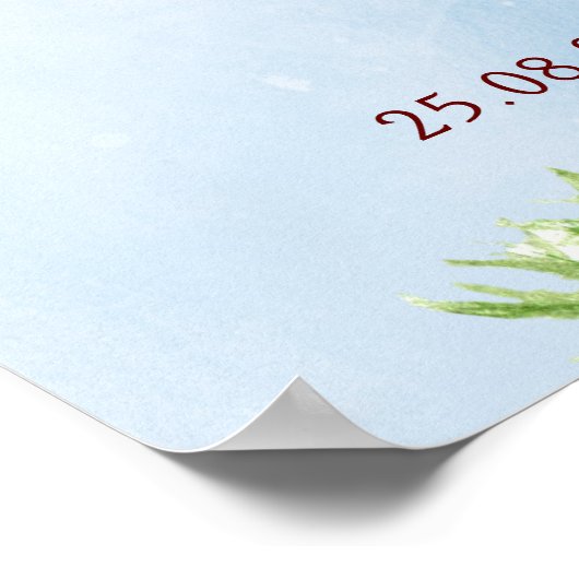 Indisches Begrüßungszeichen mit Regenschirm Poster (Ecke)