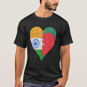 Indisches bengalisches Flaggenherz T-Shirt