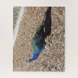 Indisches Blaues Pfauen-Holzpuzzle Puzzle