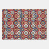 Indisches Blumenmuster Geschenkpapier Set (Vorderseite 3)