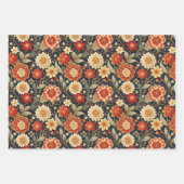 Indisches Blumenmuster Geschenkpapier Set (Vorderseite 2)