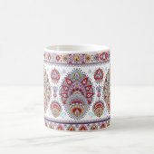 Indisches Blumenpaisley-Medaillon-Muster. Ethnic M Kaffeetasse (Mittel)