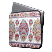 Indisches Blumenpaisley-Medaillon-Muster. Ethnic M Laptopschutzhülle (Vorderseite Links)