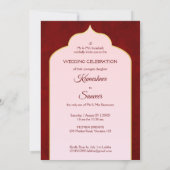 Indisches Brautpaar mit Hundekarikatur Einladung (Rückseite)