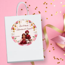 Indisches Brautpaar mit Hundekarikatur-Gefallen