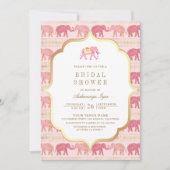 Indisches Brautparty der Rosa- und Goldklasse Einladung (Vorderseite)