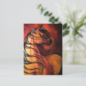 Indisches Buckskin War Horse Postkarte (Stehend Vorderseite)