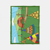 Indisches Dorf Fleecedecke (Vorderseite)