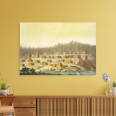 Indisches Dorf, New Georgia, Alaska (Farbengrav) Leinwanddruck (Insitu (Wohnzimmer))