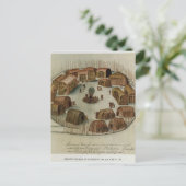 Indisches Dorf Pomeioc Postkarte (Stehend Vorderseite)