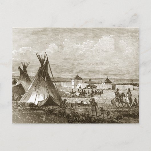 Indisches Dorf Postkarte (Vorderseite)