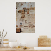 Indisches Dorf Secoton Poster (Küche)