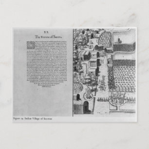 Indisches Dorf Secoton Postkarte