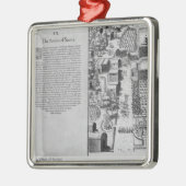 Indisches Dorf von Secoton Silbernes Ornament (Links)