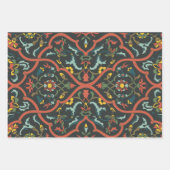 Indisches Druckmuster Geschenkpapier Set (Vorderseite 2)