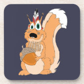 Indisches Eichhörnchen mit Nut Untersetzer (Vorderseite)