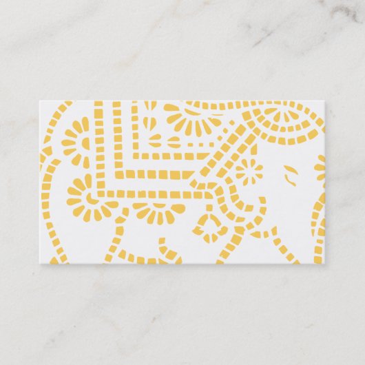 indisches Elefantendesign Visitenkarte (Vorderseite)