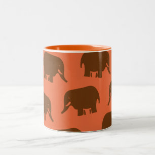Indisches Elefantenmuster Zweifarbige Tasse